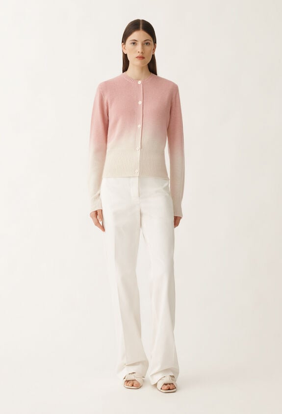 Fabiana Filippi Gradient platinum cardigan, blush PINK MAD265F103L1600000