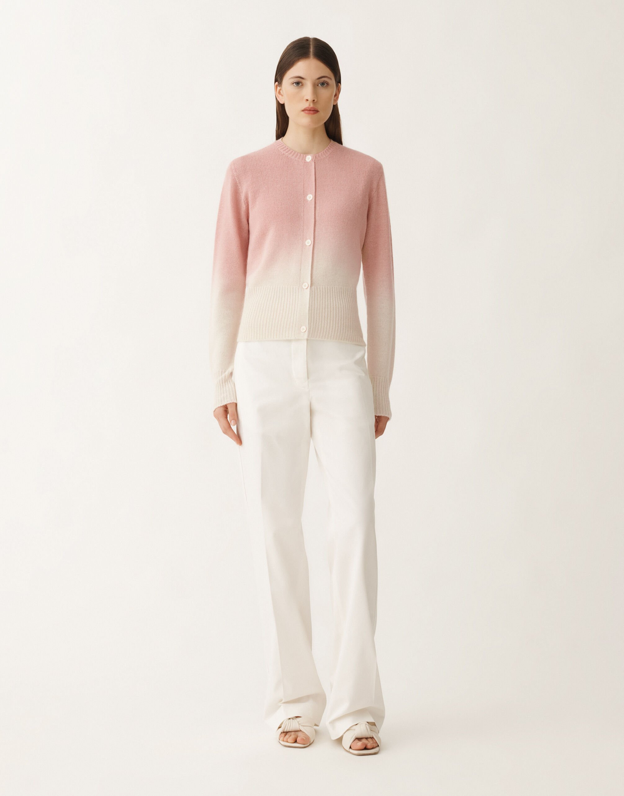 Fabiana Filippi Gradient platinum cardigan, blush PINK MAD265F103L1600000