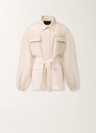 Feldjacke aus Leinen-Canvas, naturfarben Fabiana Filippi Feldjacke aus Leinen-Canvas, naturfarben NATÜRLICH GCD276F694D8350000
