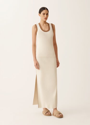 Fabiana Filippi Jersey tank top, butter and wicker BUTTER JED276F582M2240000