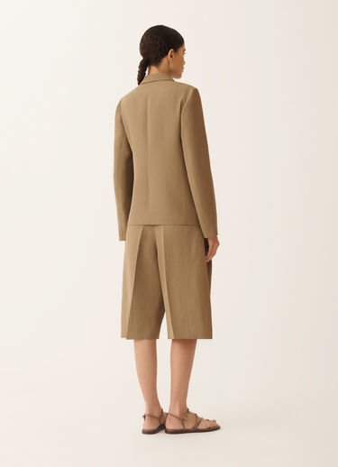 Fabiana Filippi Jacke aus fließendem Leinen und Viskose, schlammfarben SCHLAMM GCD276F662D5440000