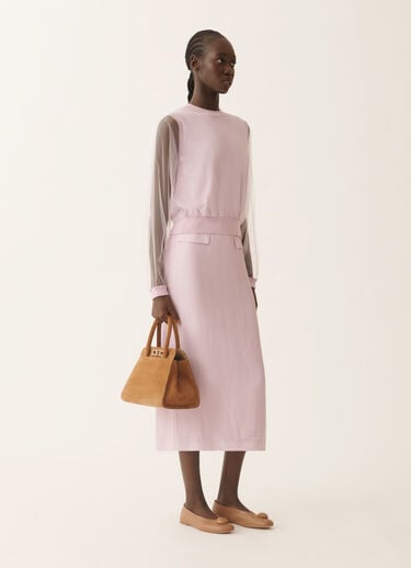 Fabiana Filippi Pullover aus Wolle und Baumwolle, in Lila-Rosa Fliederrosa MAD266F009L9130000