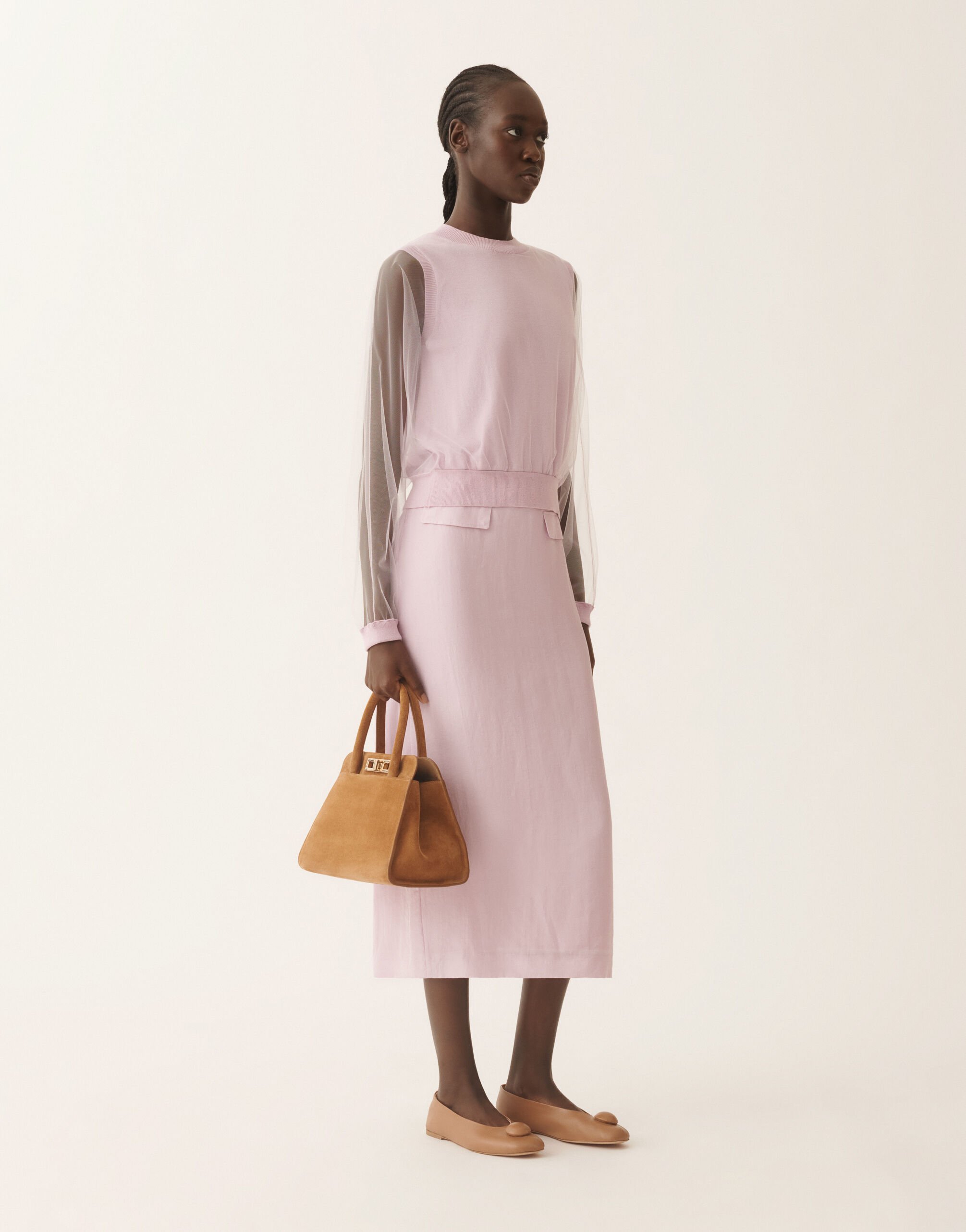 Fabiana Filippi Pullover aus Wolle und Baumwolle, in Lila-Rosa Fliederrosa MAD266F009L9130000