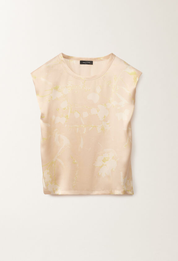 Fabiana Filippi Tilia-print silk top, dusty pink PINK TPD265F465D8270000
