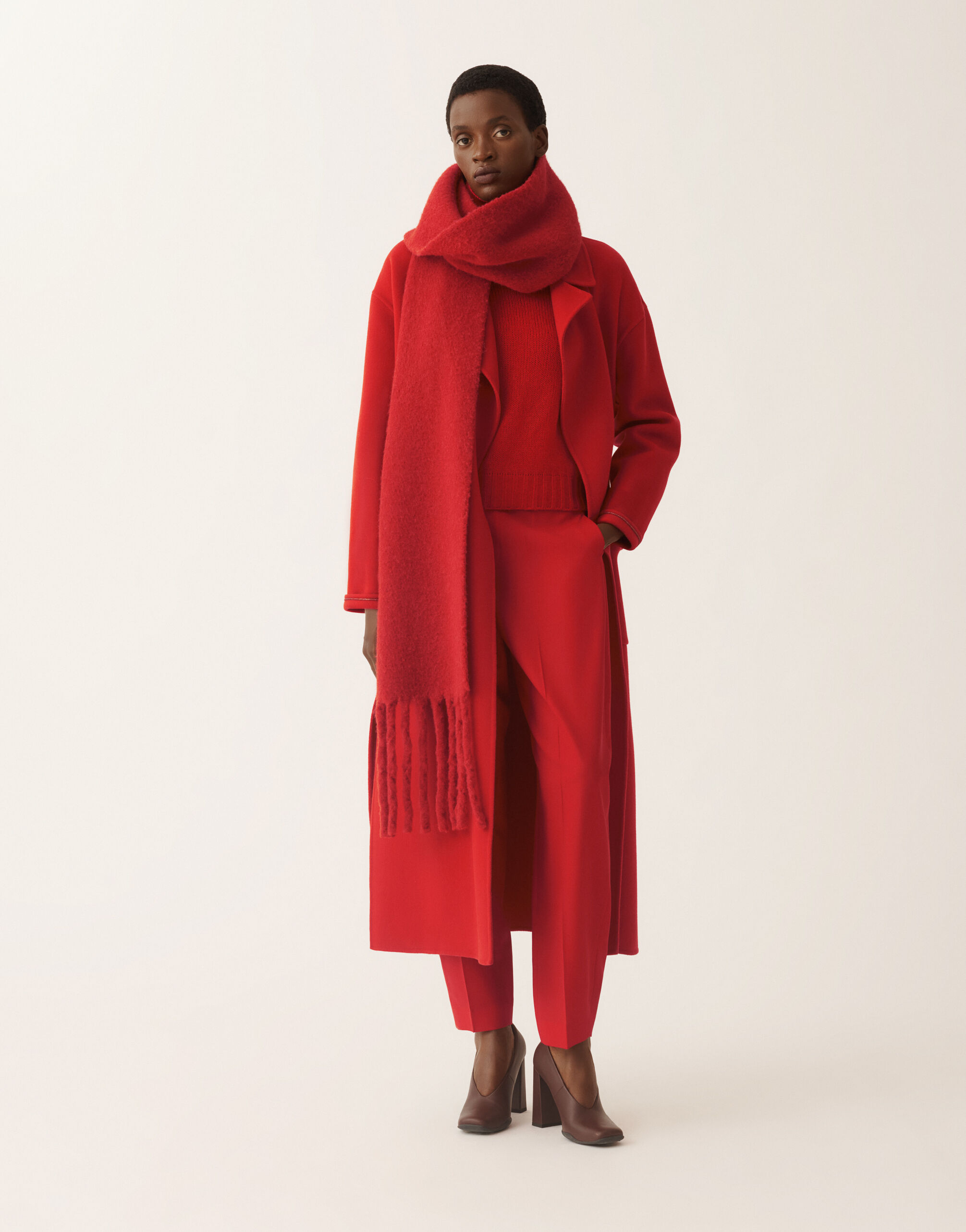 Fabiana Filippi Cashmere turtleneck sweater, lacquer Red MAD225F460N9000000