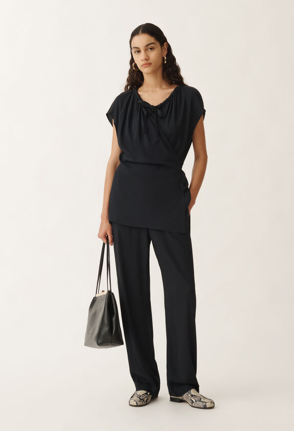 Fabiana Filippi Orvieto stretch sablé trousers, midnight blue BLUE PAD275F827L2350000