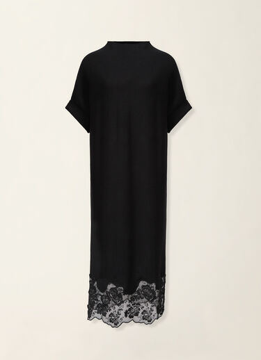 Fabiana Filippi Platinum kimono dress, black Black ABD226F568M4460000
