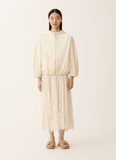 Fabiana Filippi Technical taffeta bomber jacket, butter BUTTER CTD276F711M1230000