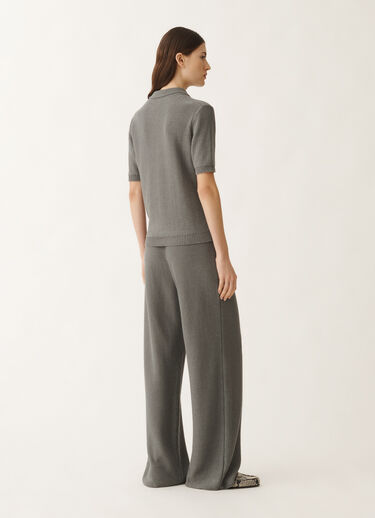 Fabiana Filippi Cotton and linen sweater with sequins, lead GREY MAD265F004D2730000