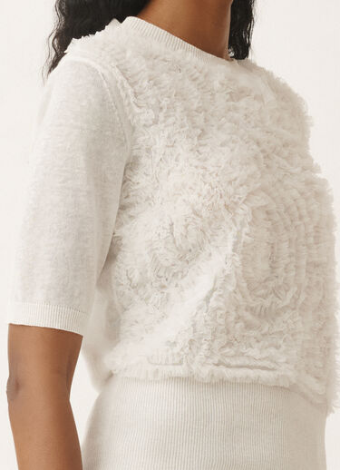 Fabiana Filippi Linen sweater, white WHITE MAD275F539L3480000