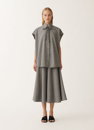 Fabiana Filippi Cool wool shirt, melange rock GREY CAD265F429D6200000