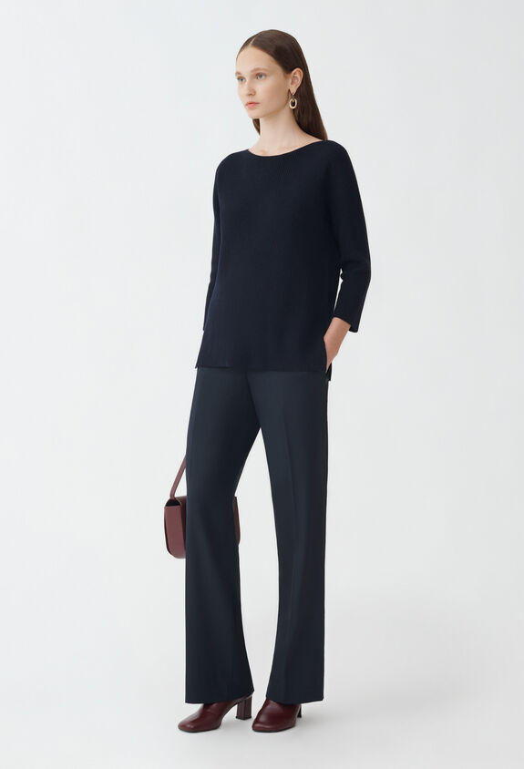 Fabiana Filippi Hose aus Cool-Wool Deruta, Mitternachtsblau BLAU PAD214F320D6200000