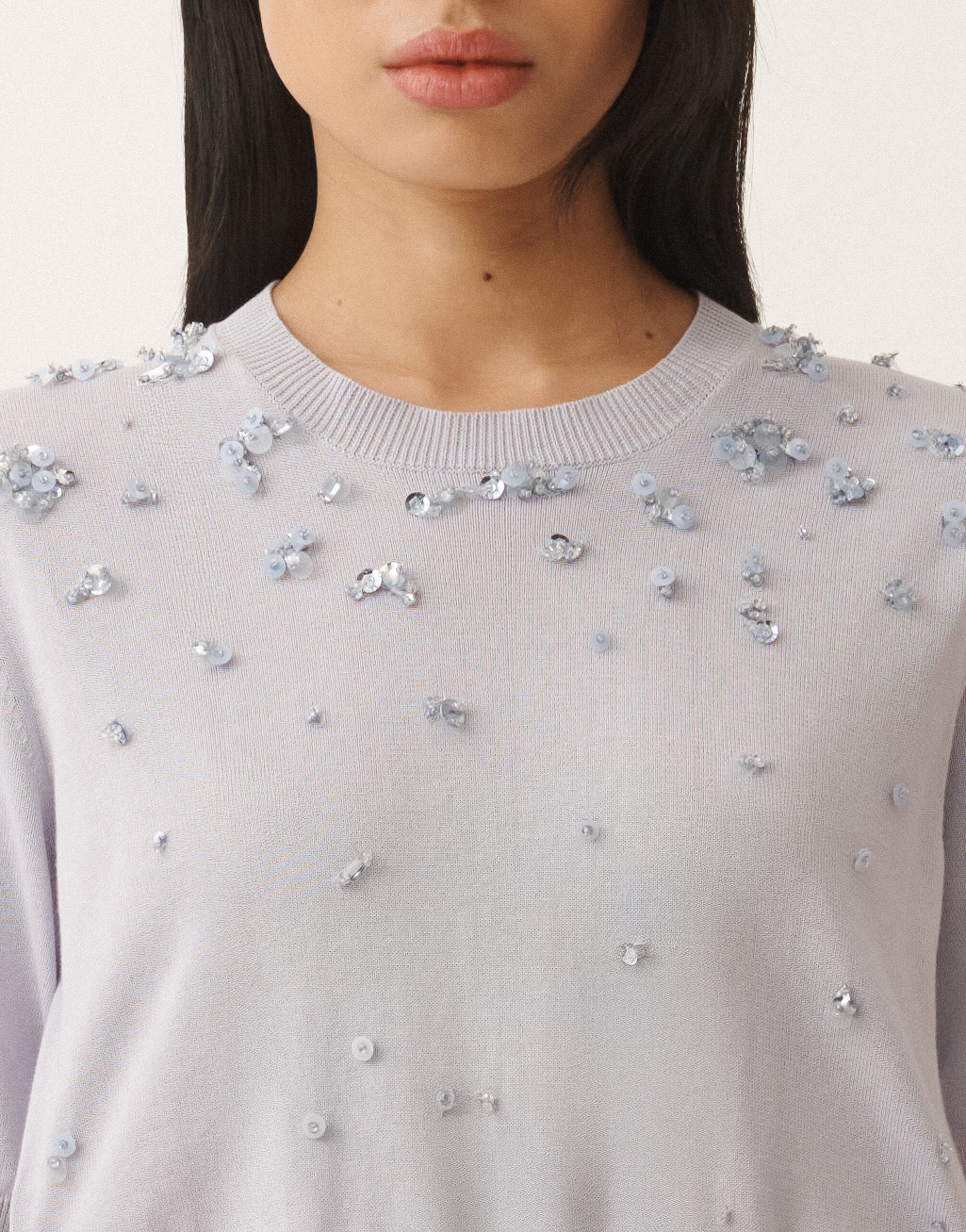 Fabiana Filippi Pullover aus Baumwolle, malve LAVENDEL MAD275F542L3350000