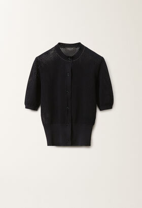 Fabiana Filippi Organic cotton cardigan, midnight blue BLUE MAD275F501L3340000