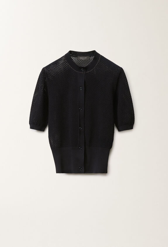 Fabiana Filippi Organic cotton cardigan, midnight blue BLUE MAD275F501L3340000