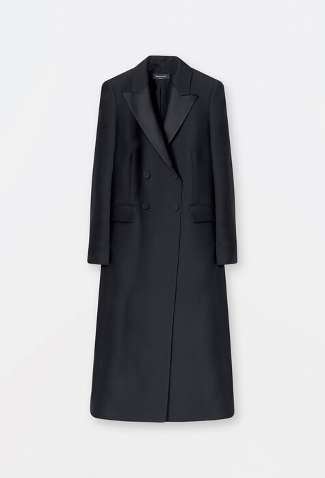 Fabiana Filippi Wool and silk frock coat, black ABD274F741H2970000
