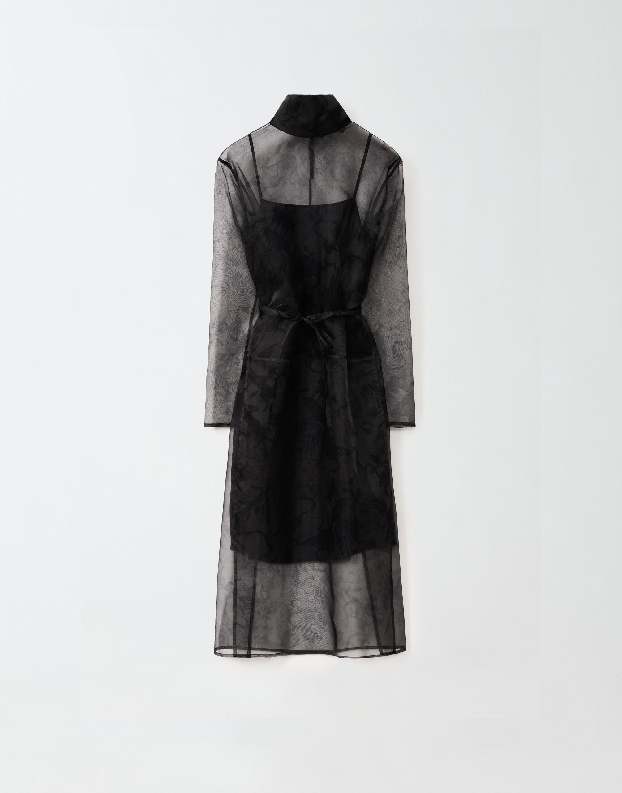 Printed organza dress graphite for Women Fabiana Filippi