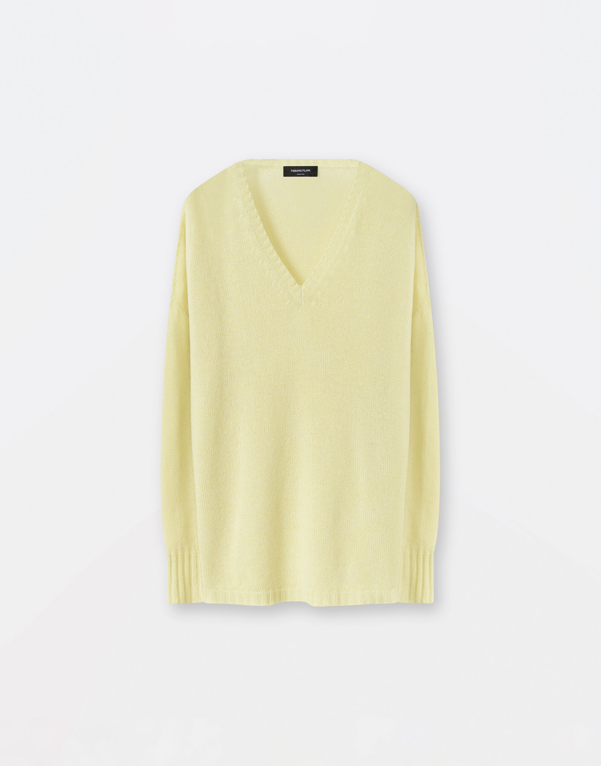 Pale yellow cashmere sales sweater
