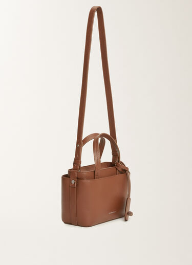 Fabiana Filippi Mittlere Handtasche aus genarbtem Leder, mahagonibraun Braun BGD215A861L8040000