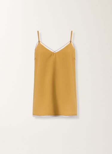 Top de lencería de crepe de chine, mostaza Fabiana Filippi Top de lencería de crepe de chine, mostaza MOSTAZA TPD276F281M1520000