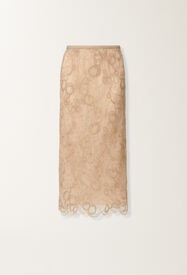 Fabiana Filippi Gonna in pizzo macramè, acero BEIGE GND215F417L5540000