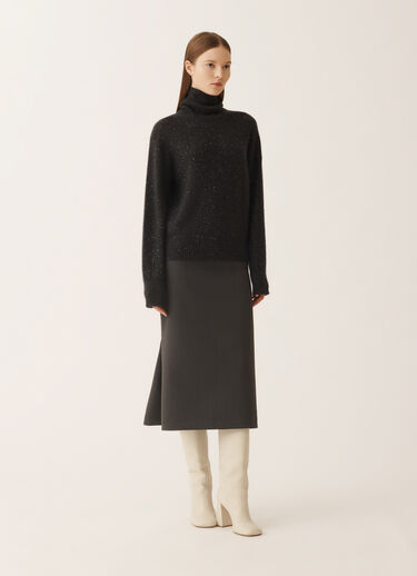 Fabiana Filippi Wool and silk sweater with sequins, slate Grey MAD225F528D2960000