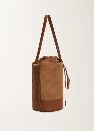 Fabiana Filippi Bucket bag in suede, wicker Brown BGD215A071L8060000