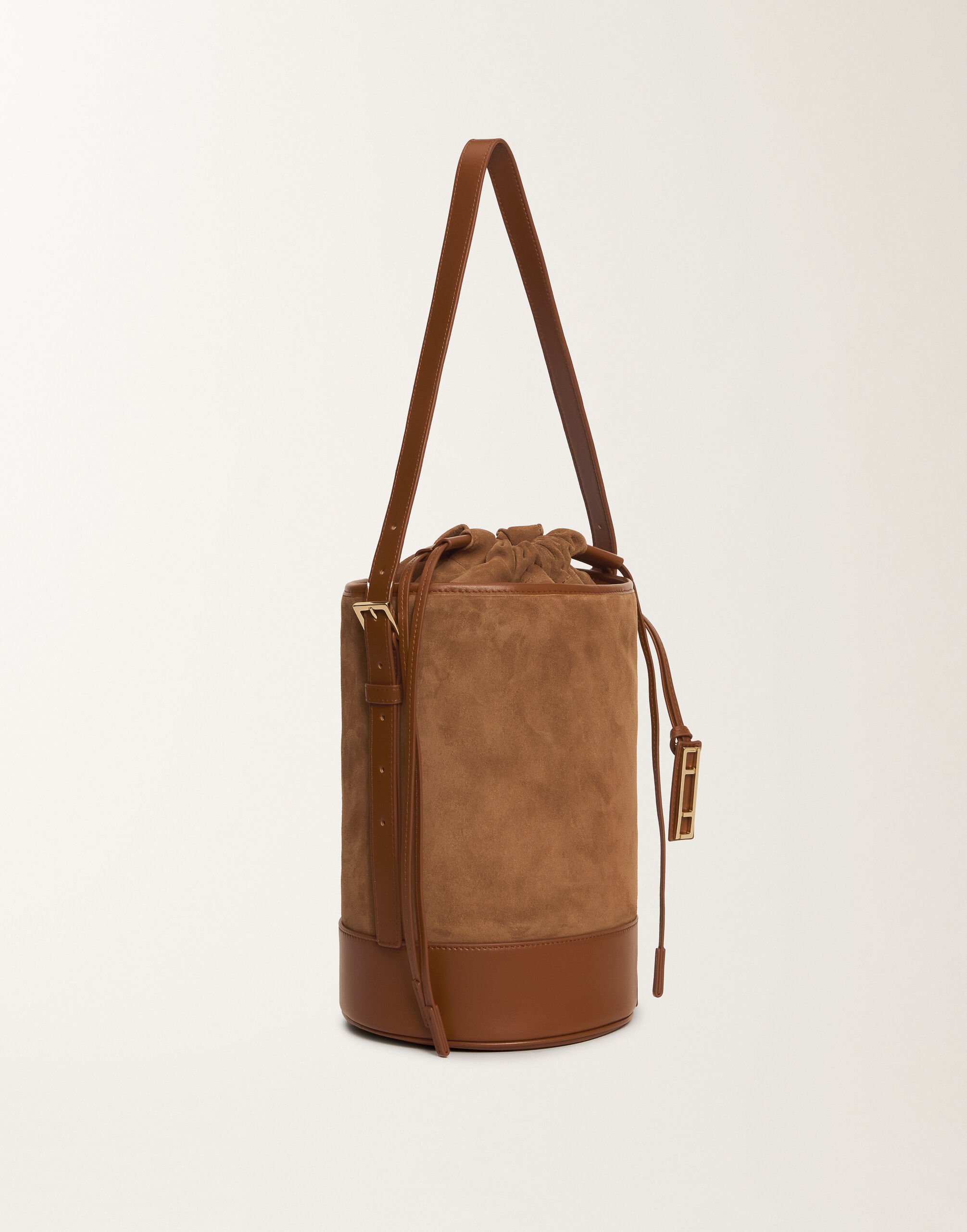 Fabiana Filippi Bucket bag in suede, wicker Brown BGD215A071L8060000