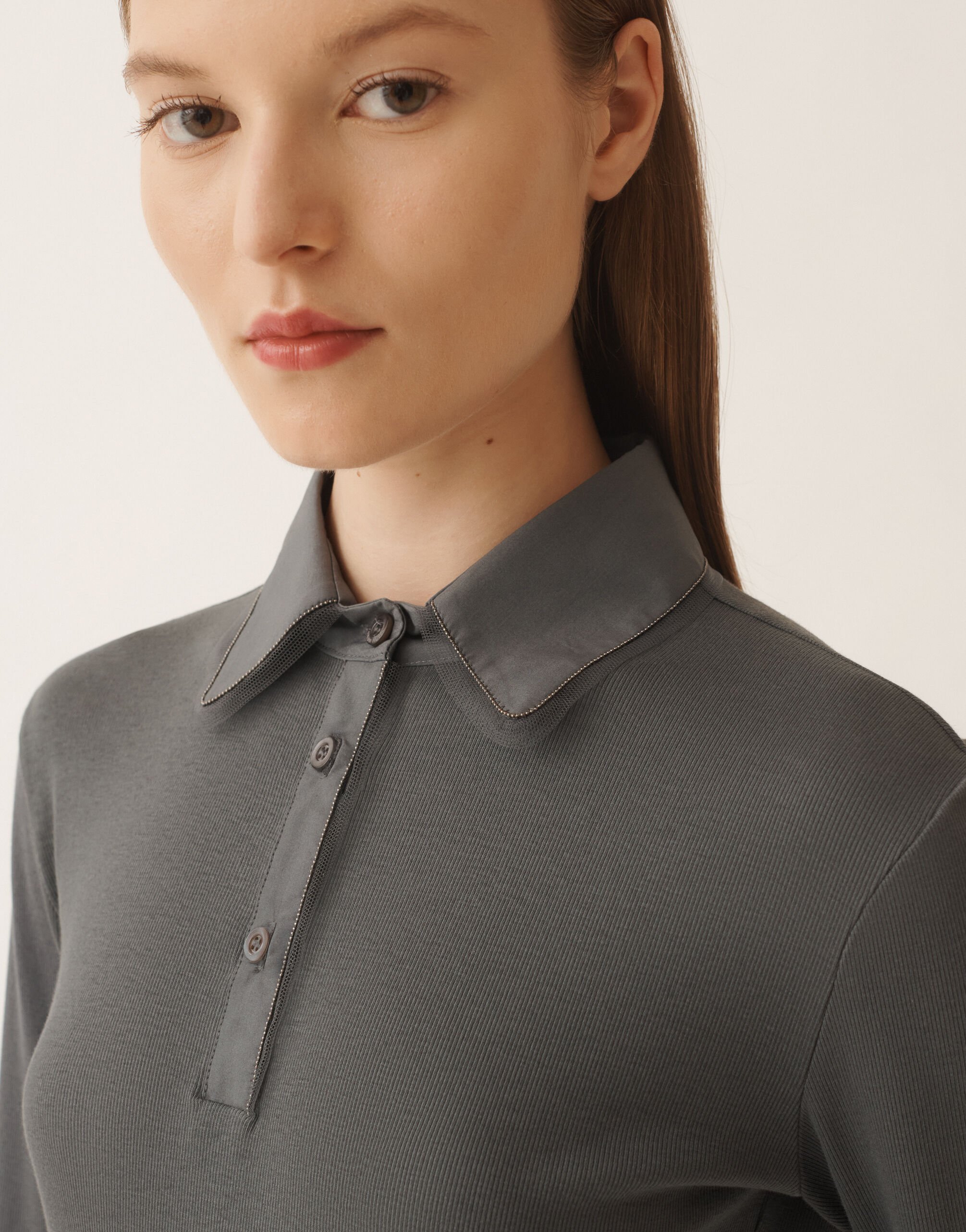 Fabiana Filippi Jersey T-shirt, smoke Grey JED225F596L6860000