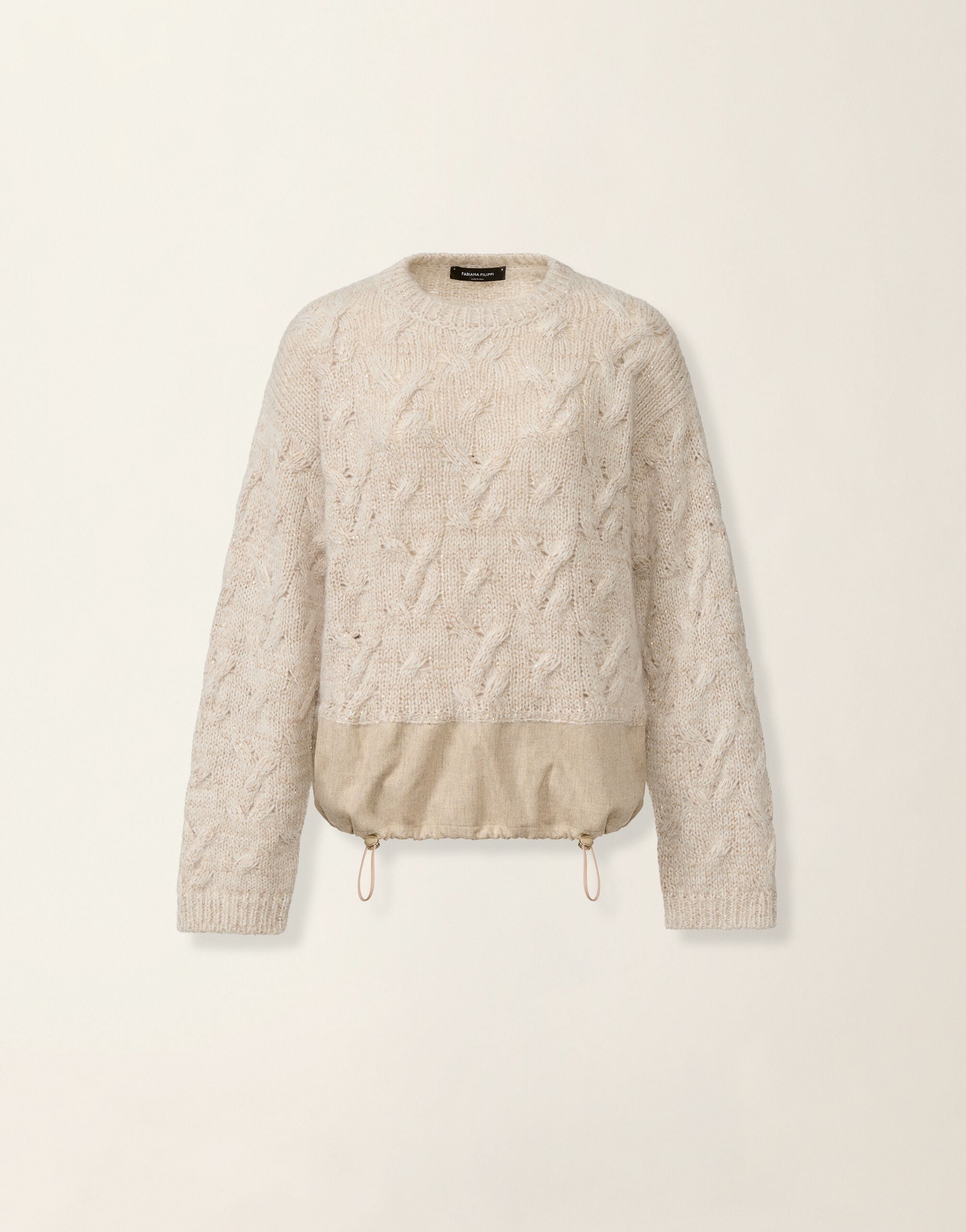 Platinum, mohair and sequin sweater, cachà Fabiana Filippi Platinum, mohair and sequin sweater, cachà Cachà MAD226F080M4370000