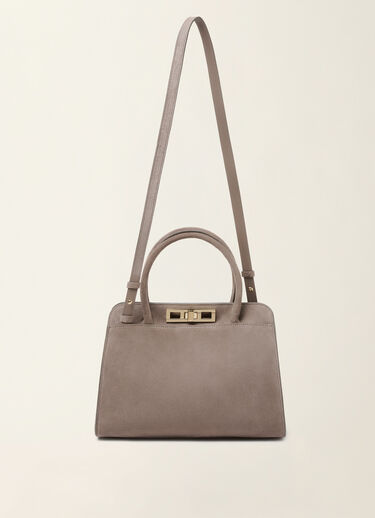 Fabiana Filippi Sac à main moyen en daim, moka meringue Moka meringue BGD216A852M5000000