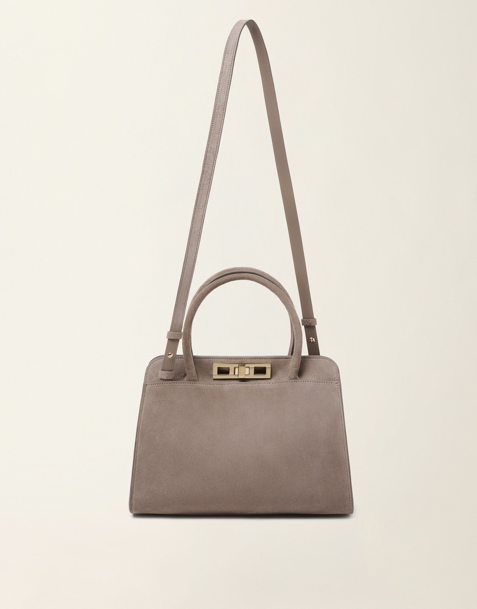 Fabiana Filippi Sac à main moyen en daim, moka meringue Moka meringue BGD216A852M5000000