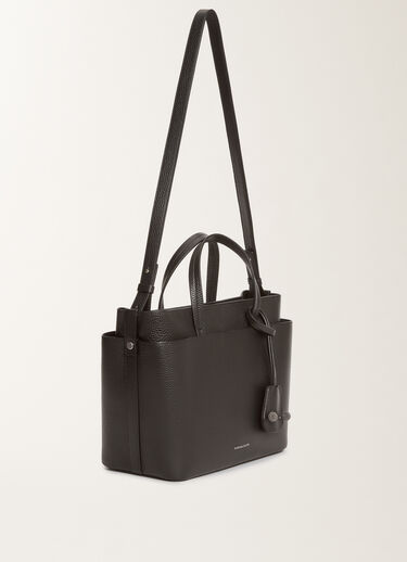 Fabiana Filippi Große Handtasche aus genarbtem Leder, Schwarz Grau BGD215A850L8040000