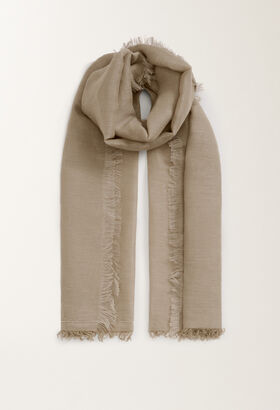 Fabiana Filippi Linen and cotton scarf, clay SAND SAD265A803L2740000