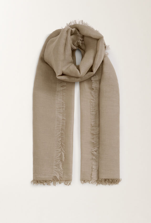 Fabiana Filippi Linen and cotton scarf, clay CLAY SAD265A803L2740000