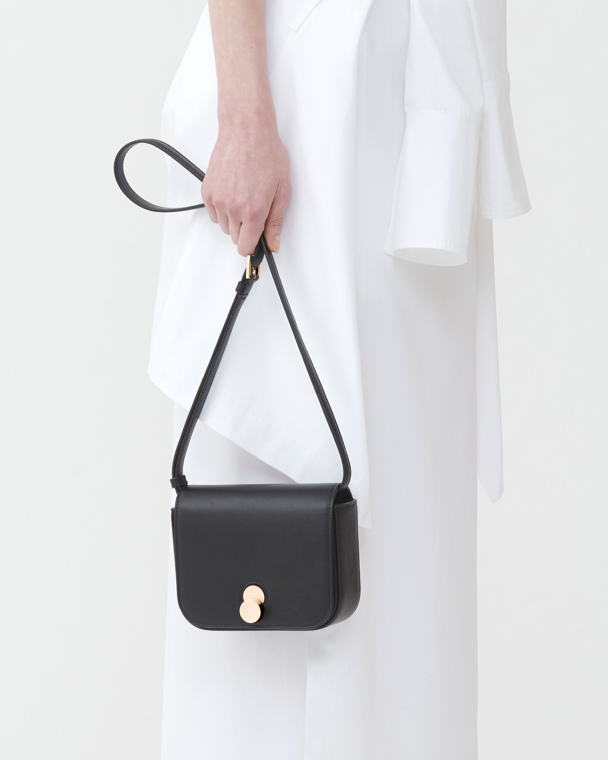 Fabiana Filippi Eclissi mini messenger en cuir, noir NOIR BGD274A864H1280000