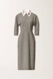 Fabiana Filippi Rock aus Cool Wool, felsgrau meliert Grau ABD215F192L5560000