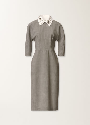 Fabiana Filippi Robe en laine froide, roche chinée GRIS ABD215F192L5560000