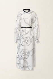 Fabiana Filippi Robe en twill de soie, blanc Blanc ABD216F140M3480000