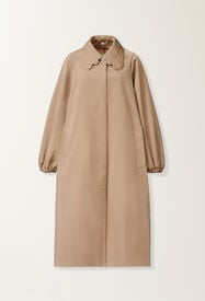 Fabiana Filippi Long trench coat in ottoman, mud MUD CTD276F698M1430000