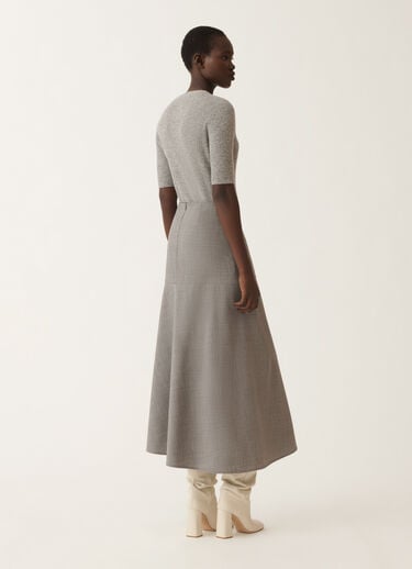 Fabiana Filippi Cool wool asymmetrical skirt, melange rock GREY GND215F414D6200000
