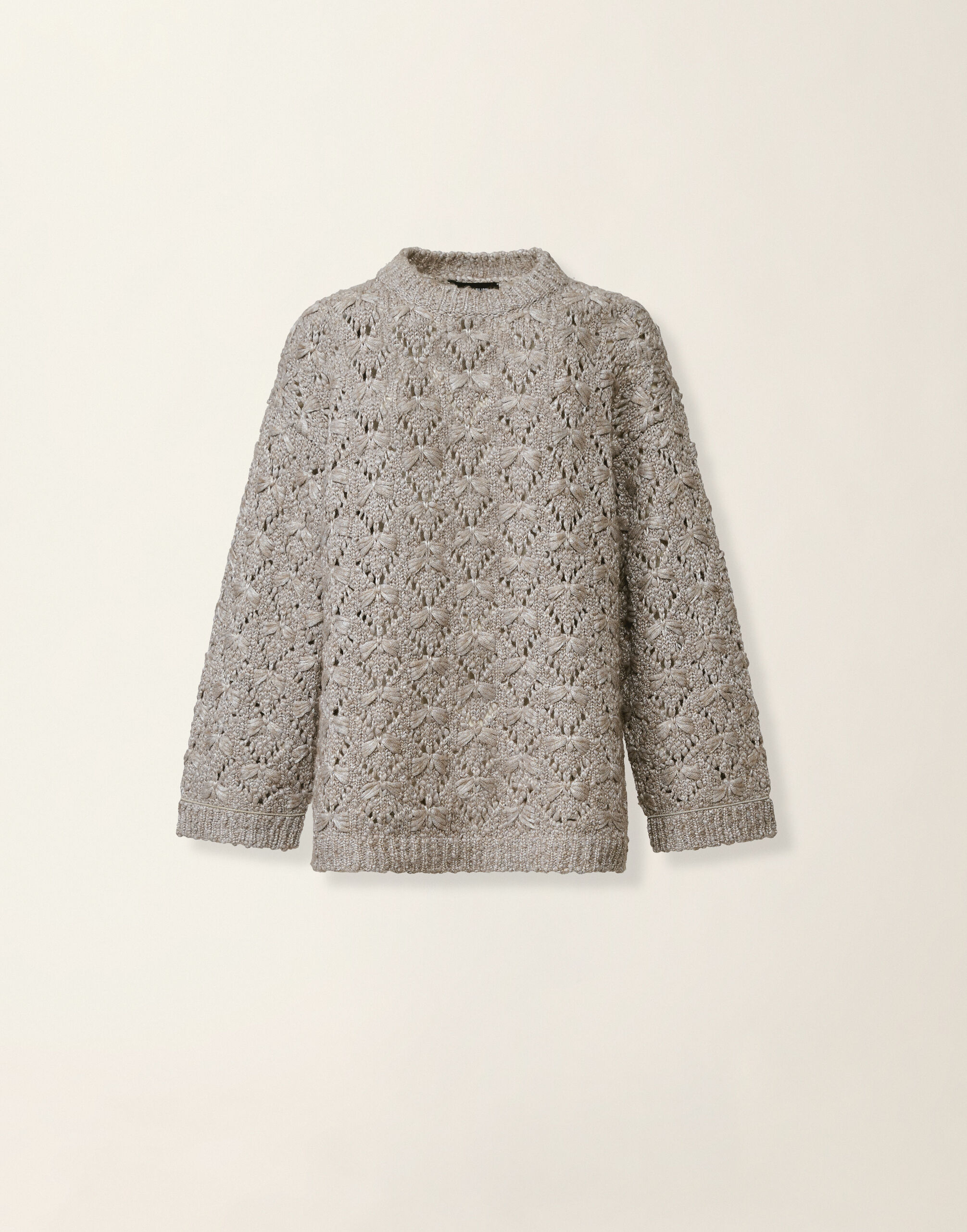 Rollkragenpullover aus gepolstertem Garn, mocha Fabiana Filippi Rollkragenpullover aus gepolstertem Garn, mocha Mocha MAD216F091M3150000