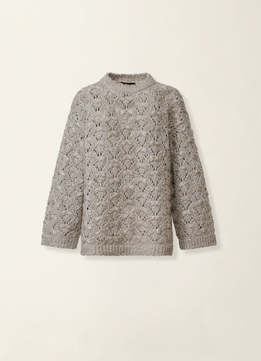 Rollkragenpullover aus gepolstertem Garn, mocha Fabiana Filippi Rollkragenpullover aus gepolstertem Garn, mocha Mocha MAD216F091M3150000