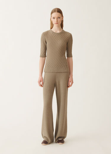 Fabiana Filippi Wool and silk sweater with sequins, olive GREEN MAD215F110D2960000