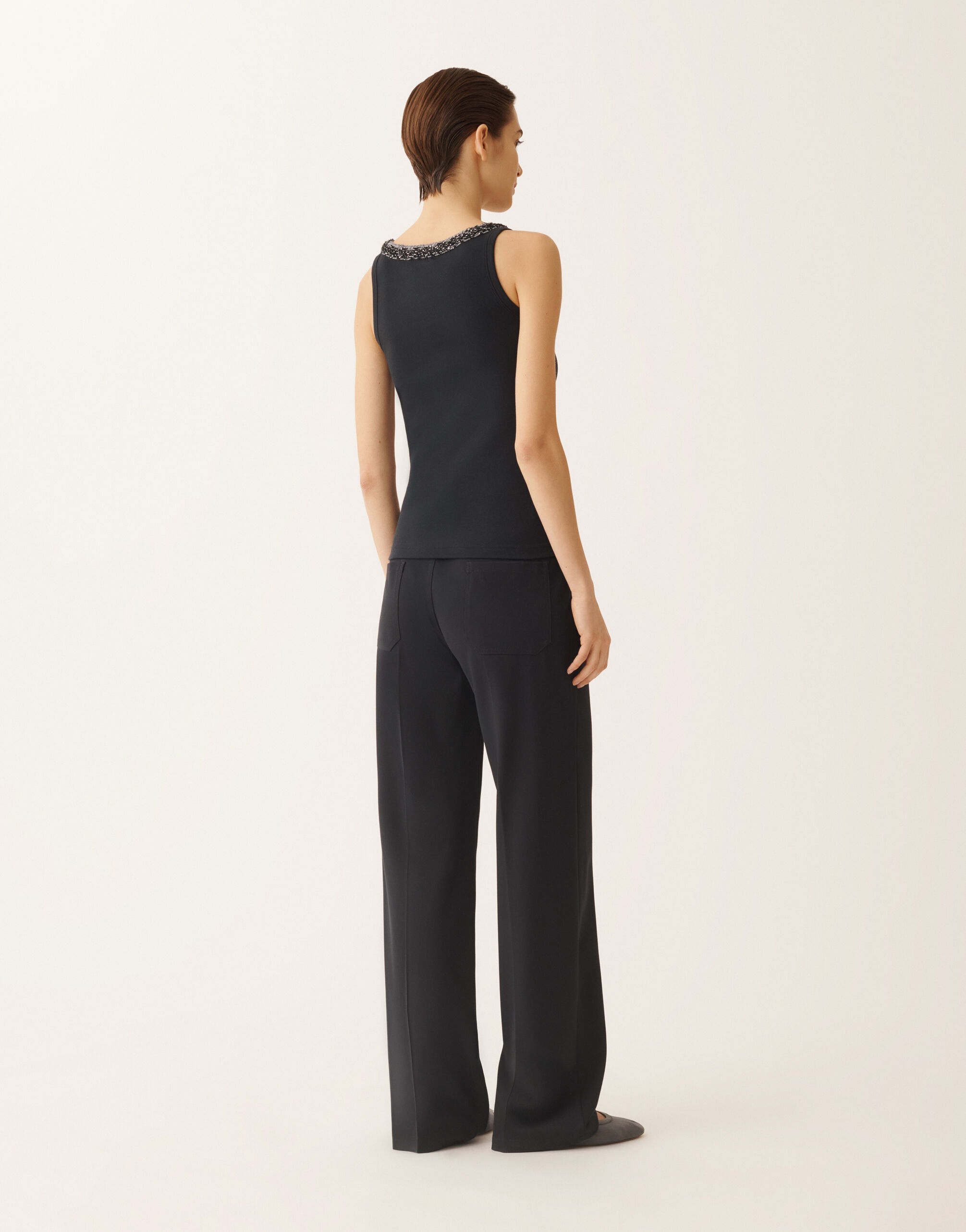 Jersey tank top, midnight blue for Women | Fabiana Filippi®