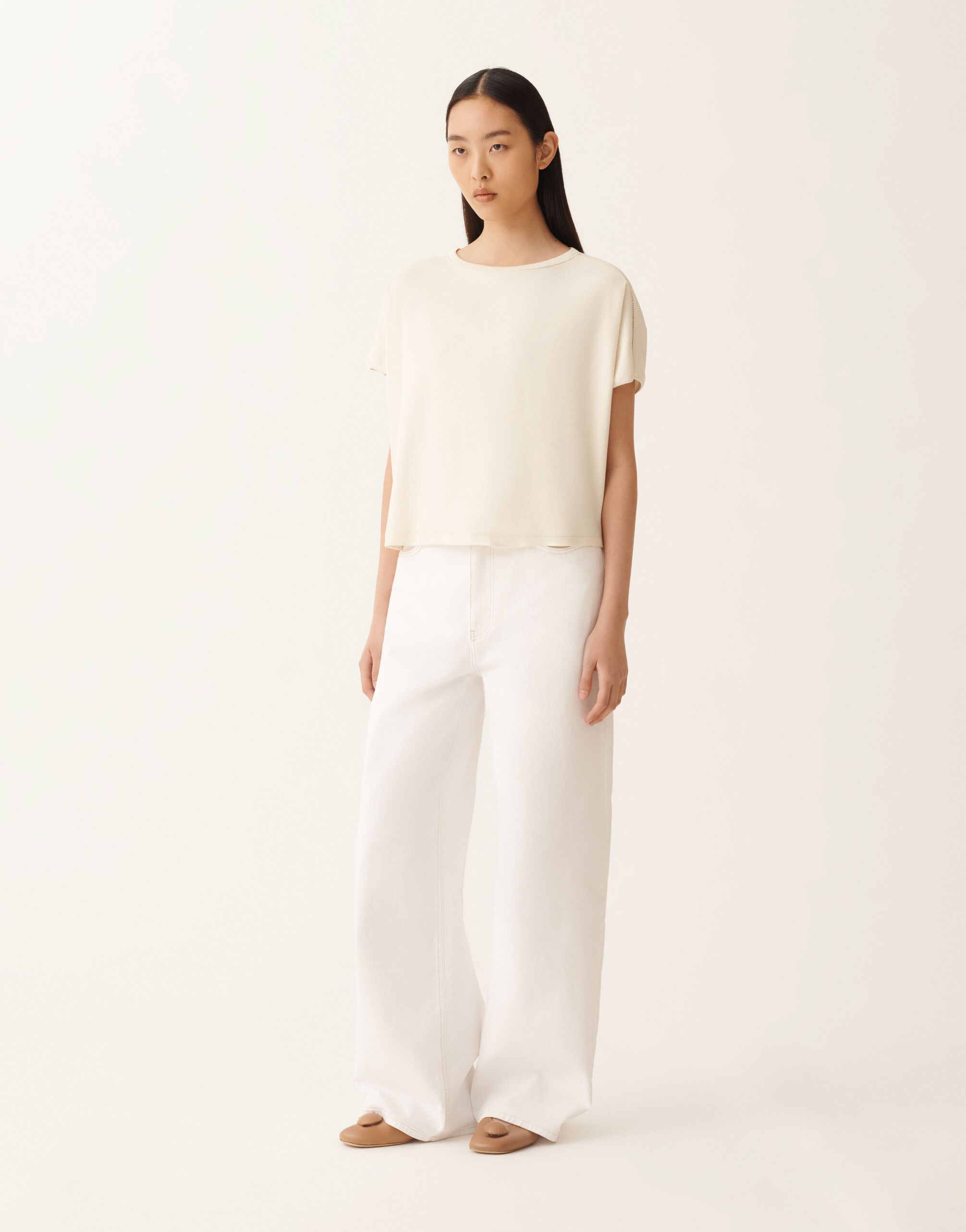 Fabiana Filippi Jersey T-shirt, butter BUTTER JED276F568M2090000