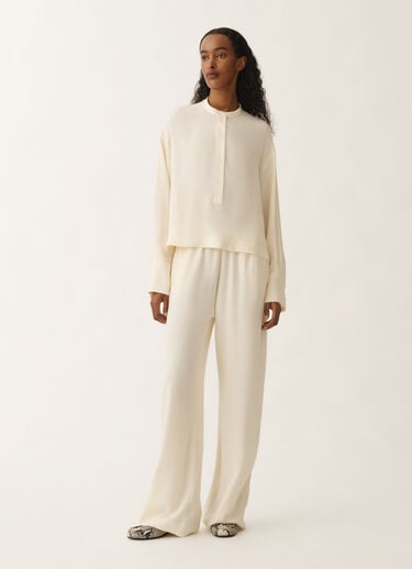Fabiana Filippi Envers satin shirt, vanilla WHITE CAD265F356L2880000