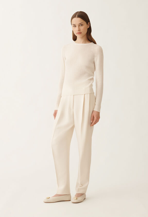 Fabiana Filippi Cashmere and silk sweater, raffia WHITE MAD215F012N9000000