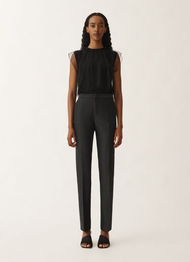 Fabiana Filippi Pantalon Montefalco en coton et soie mikado, noir NOIR PAD265F326D7870000