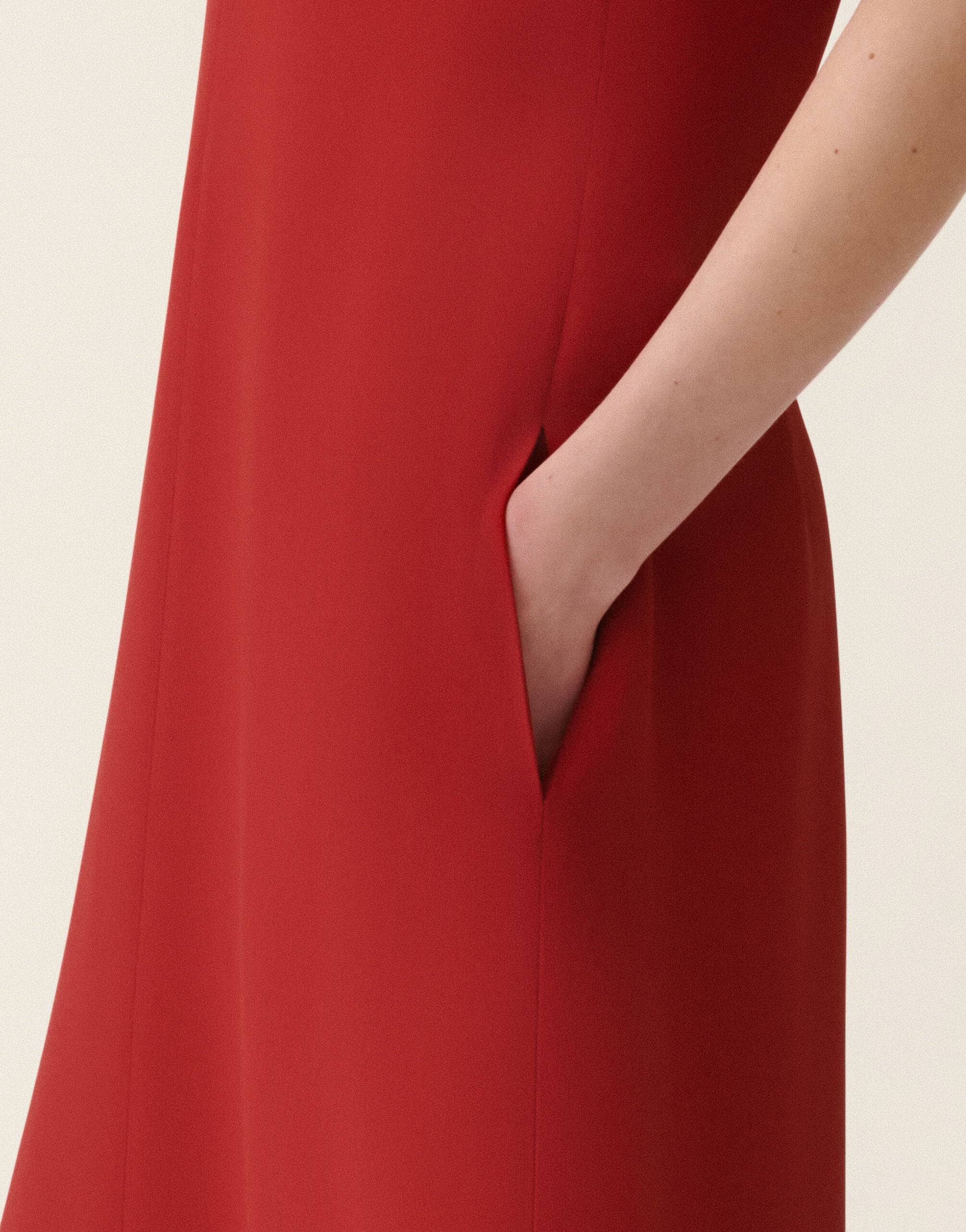 Fabiana Filippi Abito in cady, rosso Rosso ABD216F148D8700000